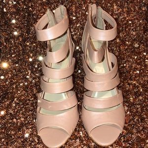 Pink Leather strappy heels
